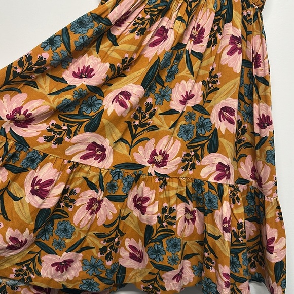 Natural Life Floral Boho Mini Dress XS – Adjustable Straps, Cottagecore Vibes - Picture 5 of 7